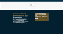 Desktop Screenshot of barrick.riskcentral.com.au